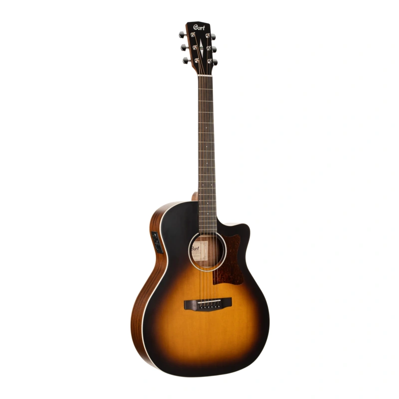 Cort GA-1E Grand Regal Acoustic Guitar with Bag - Open Pore Sunburst