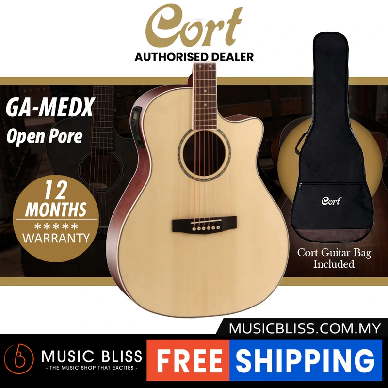 Cort GA-MEDX Acoustic Guitar with Bag