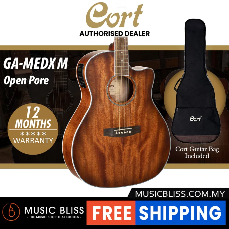 Cort GA-MEDX M Acoustic Guitar with Bag