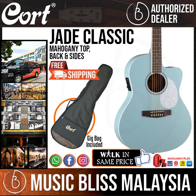 Cort Jade Classic Acoustic Guitar with Bag - Sky Blue
