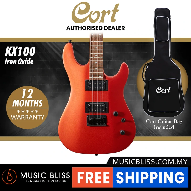 Cort KX100 Electric Guitar with Bag - Iron Oxide