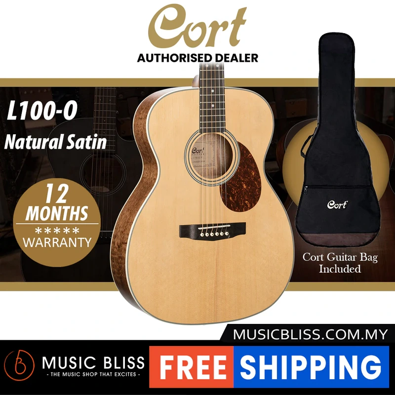 Cort L100-O Solid Top Acoustic Guitar with Bag