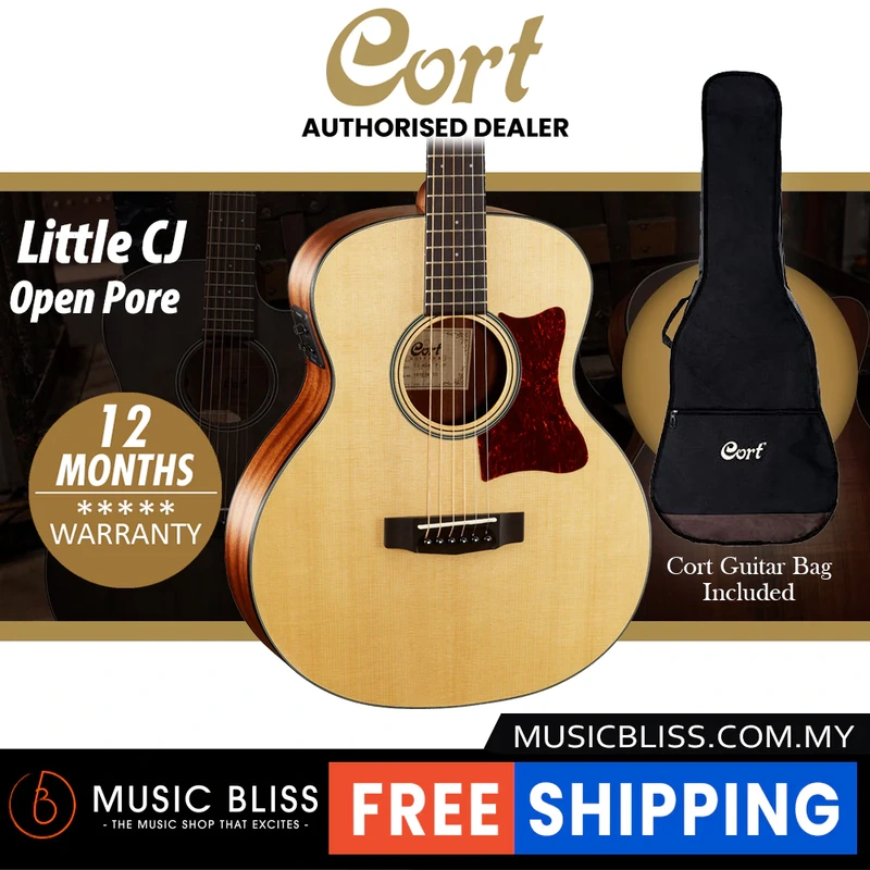 Cort Little CJ Acoustic Guitar with Bag - Open Pore