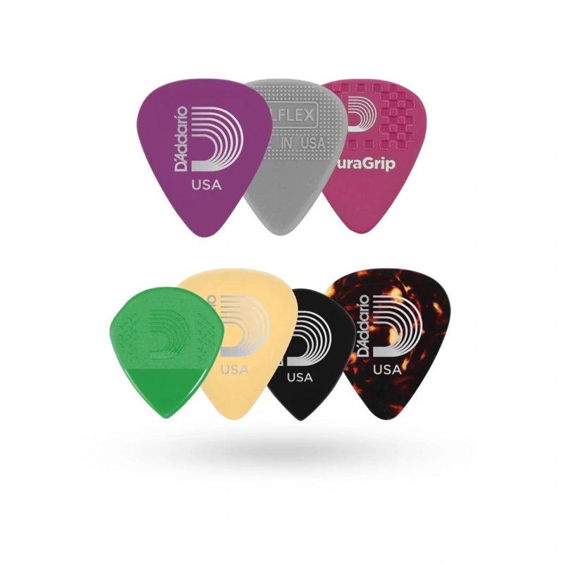 D'Addario  7 Guitar Picks Variety Pack - Heavy