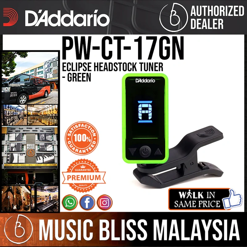 D'Addario Eclipse Headstock Tuner - Green