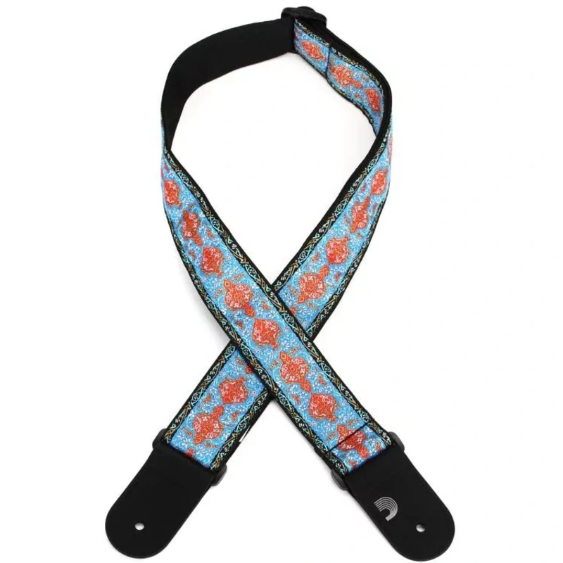 D'Addario Eco-Comfort Jacquard Woven Guitar Strap  - Blue/Orange