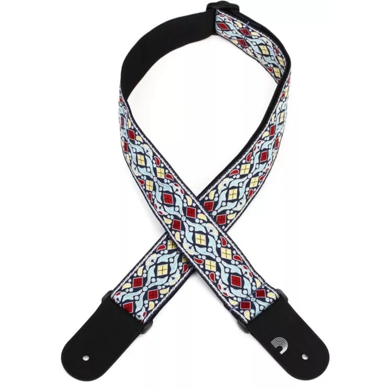 D'Addario Eco-Comfort Jacquard Woven Guitar Strap - Navy