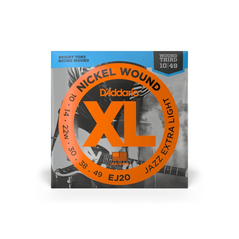D'Addario EJ20 XL Nickel Round Wound Jazz Extra Light Gauge Electric Guitar Strings