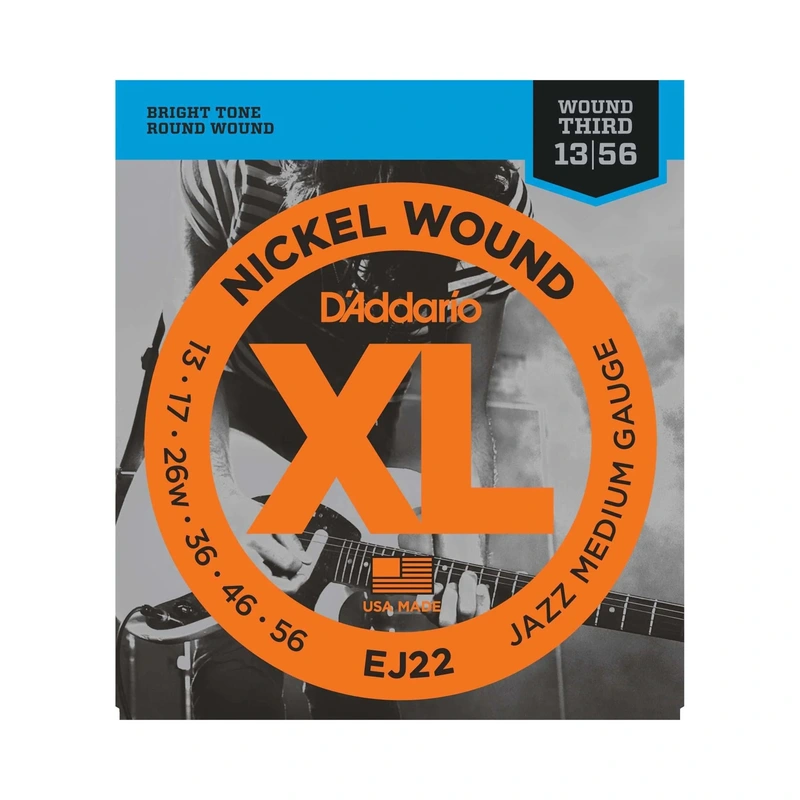 D'Addario EJ22 XL Nickel Round Wound Jazz Medium Gauge Electric Guitar Strings