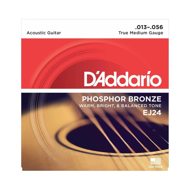 D'Addario EJ24 Phosphor Bronze True Medium Gauge Acoustic Guitar Strings