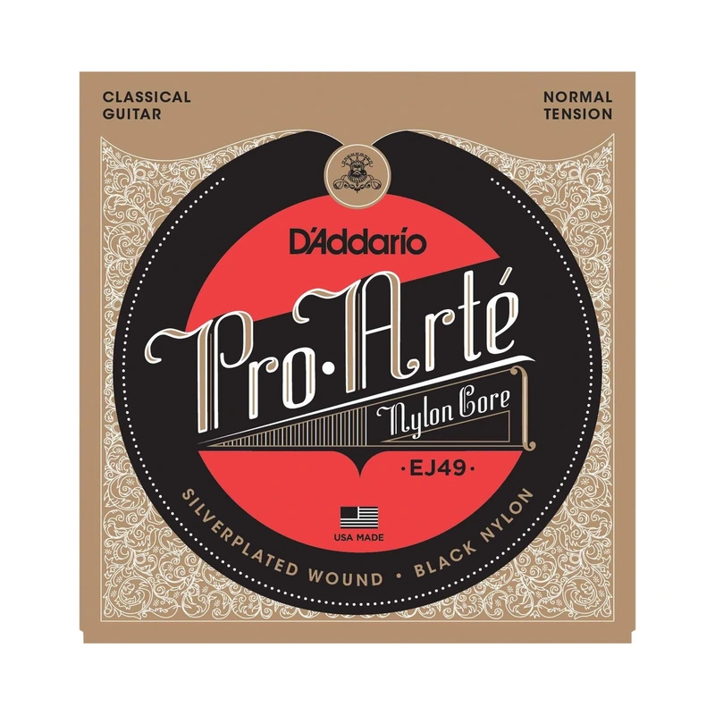 D'Addario EJ49 Black Nylon Normal Tension Classical Guitar Strings