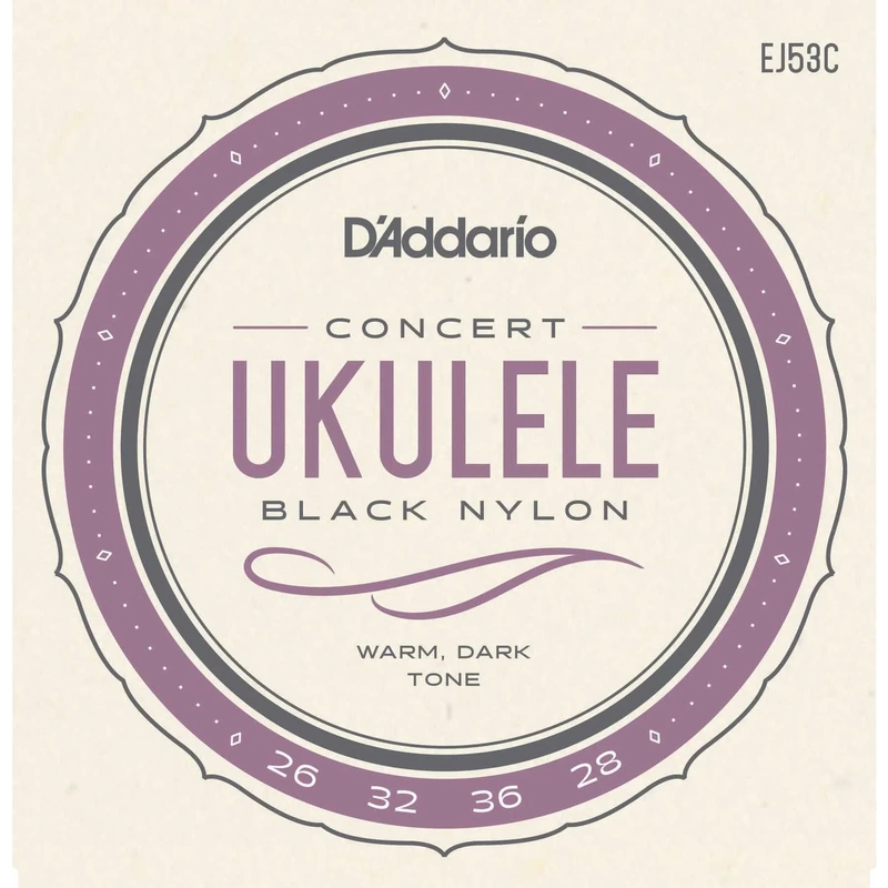 D'Addario EJ53C Pro-Arte Rectified Black Nylon Concert Ukulele Strings Concert Uke Set