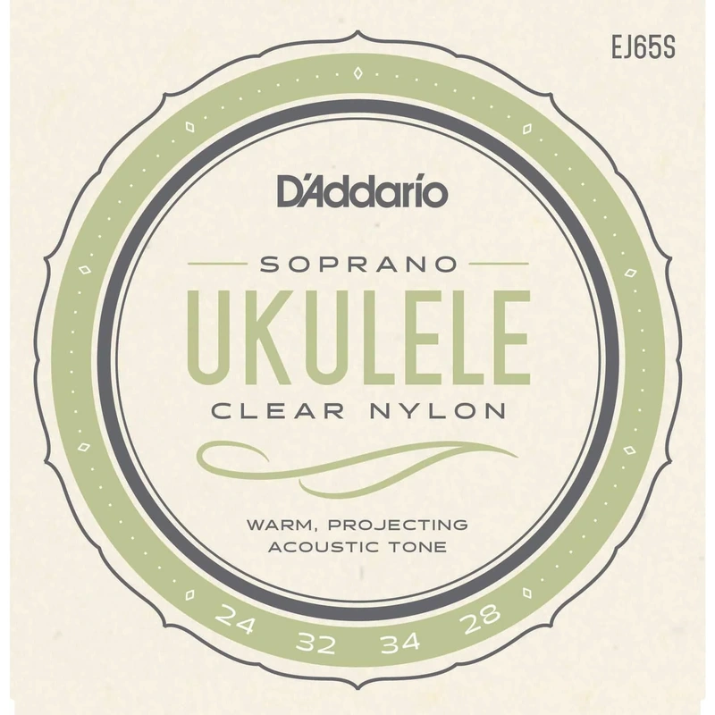 D'Addario EJ65S Pro-Arte Custom Extruded Clear Nylon Soprano Ukulele Strings