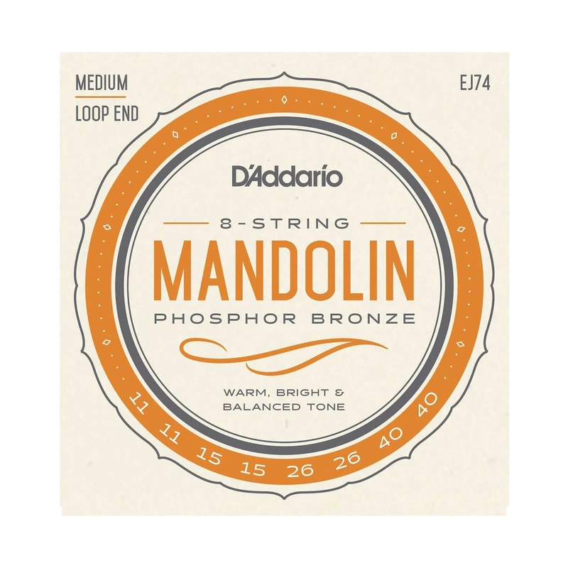 D'Addario EJ74 Phosphor Bronze Medium Gauge Mandolin Strings