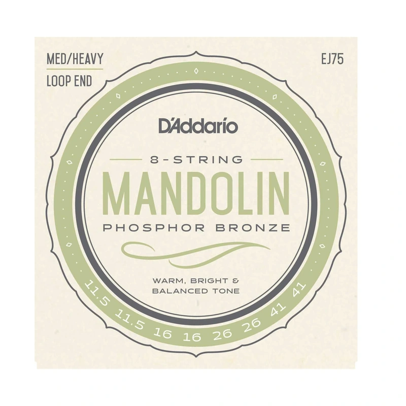 D'Addario EJ75 Phosphor Bronze Medium / Heavy Gauge Mandolin Strings