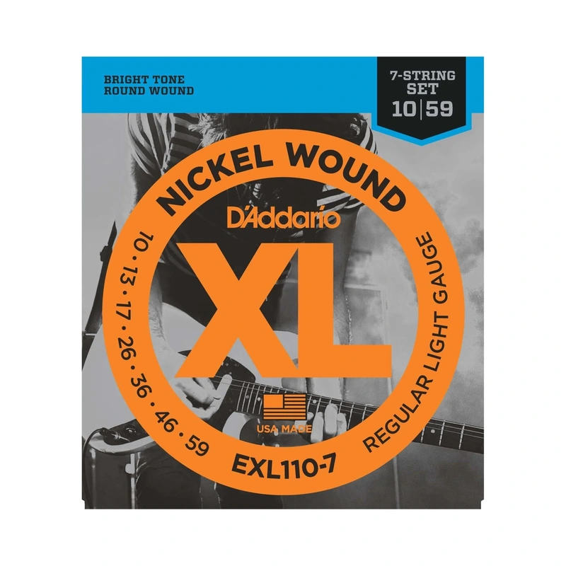D'Addario EXL110-7 XL Nickel Round Wound Light Gauge 7-String Electric Guitar Strings