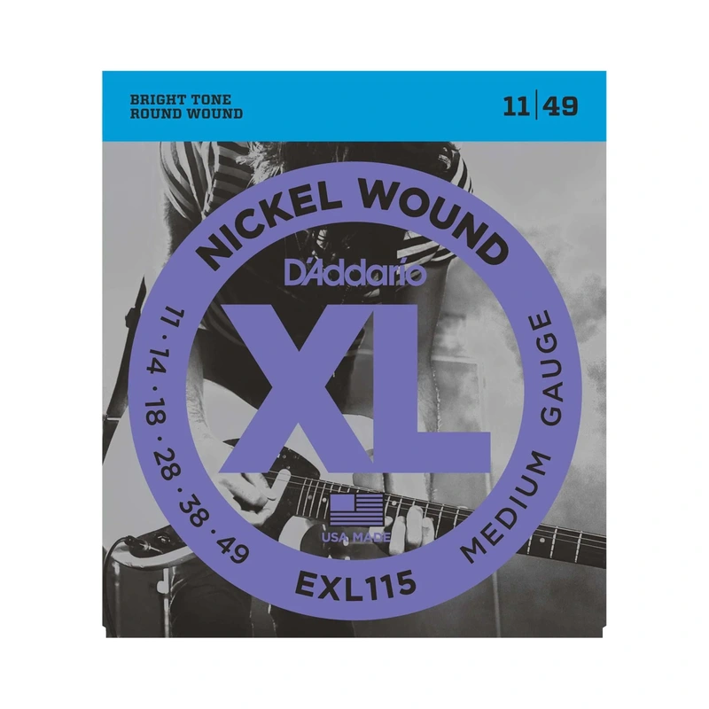 D'Addario EXL115 XL Nickel Round Wound Medium Gauge Electric Guitar Strings