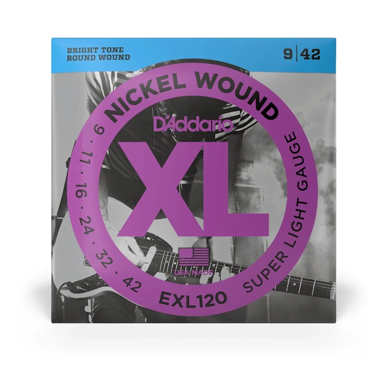 D'Addario EXL120 Nickel Wound Electric Strings - .009-.042 Super Light
