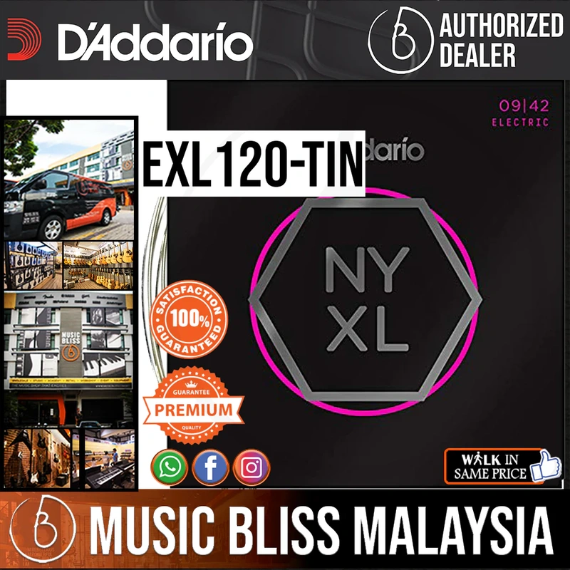 D'Addario EXL120-TIN XL Super Light Guitar Strings 4-Pack Collector's Tin - .009-.042