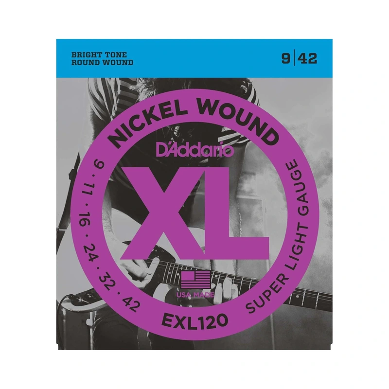 D'Addario EXL120 XL Nickel Round Wound Super Light Gauge Electric Guitar Strings