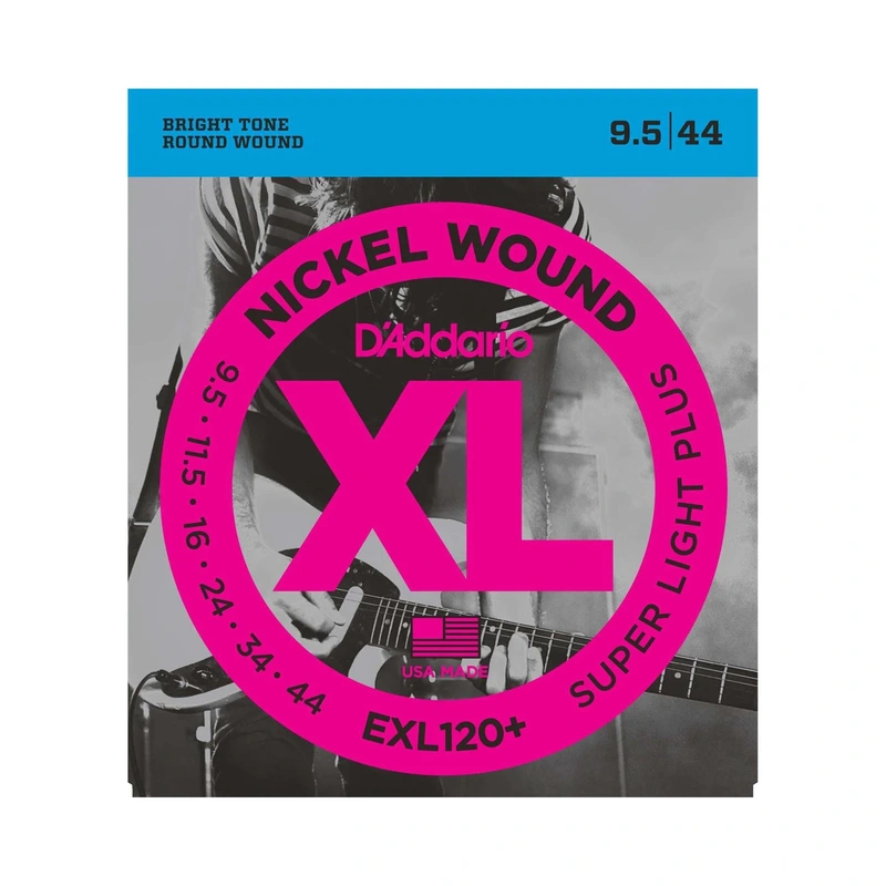 D'Addario EXL120+ XL Nickel Round Wound Super Light Plus Gauge Electric Guitar Strings