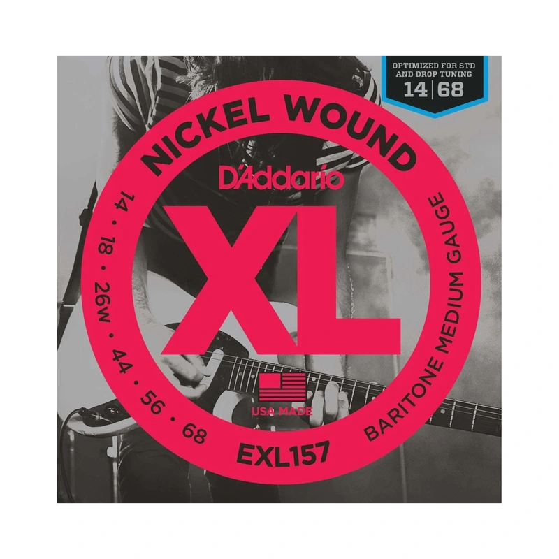 D'Addario EXL157 XL Nickel Round Wound Baritone Medium Gauge Electric Guitar Strings