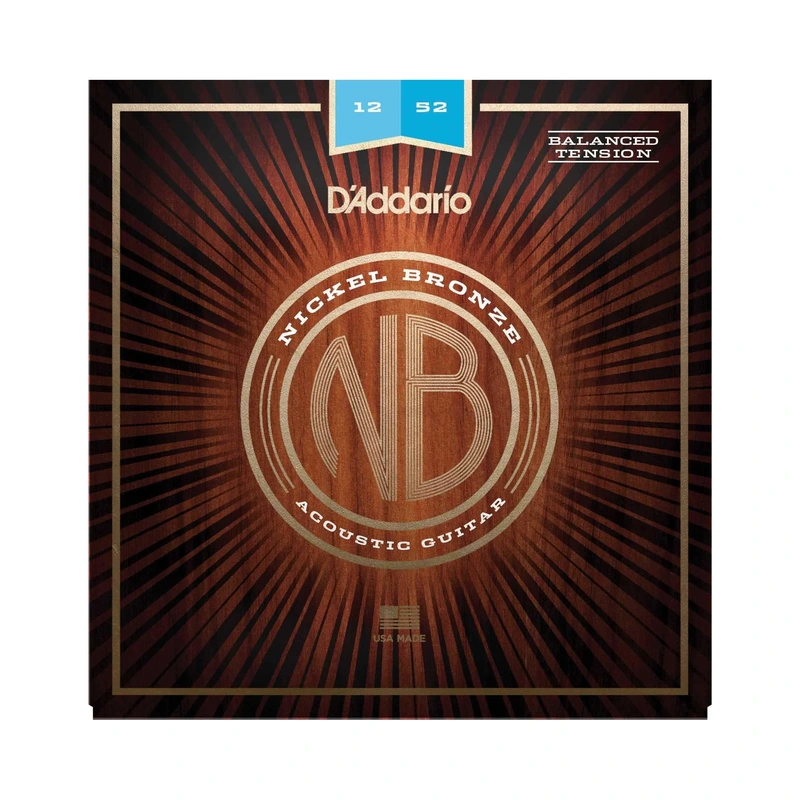 D'Addario Nickel Bronze Balanced Tension Light Gauge Acoustic Guitar Strings