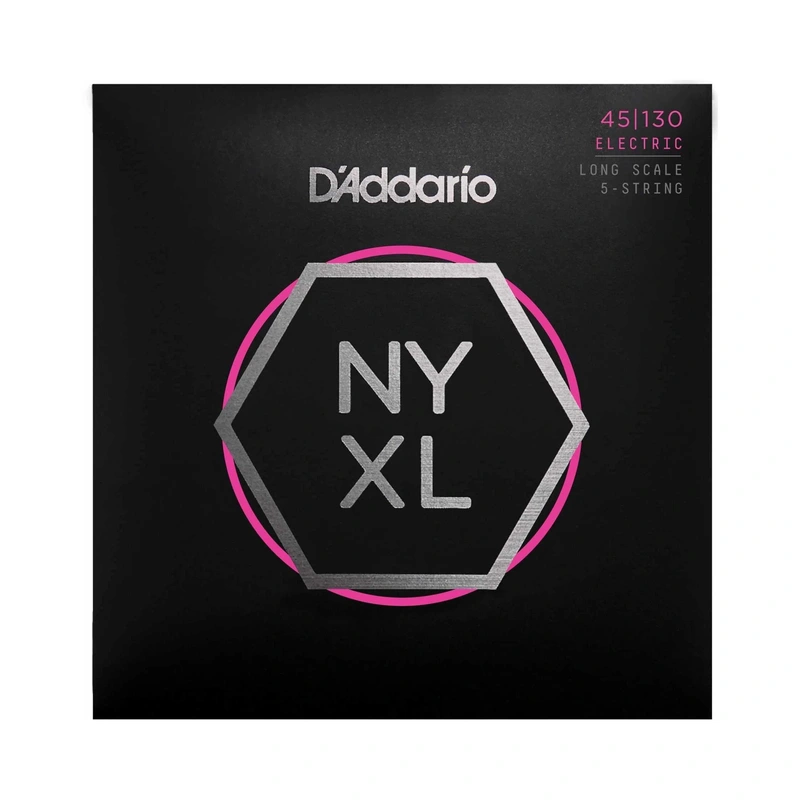 D'Addario Nyxl Long Scale 5-String Light Gauge Electric Bass Strings