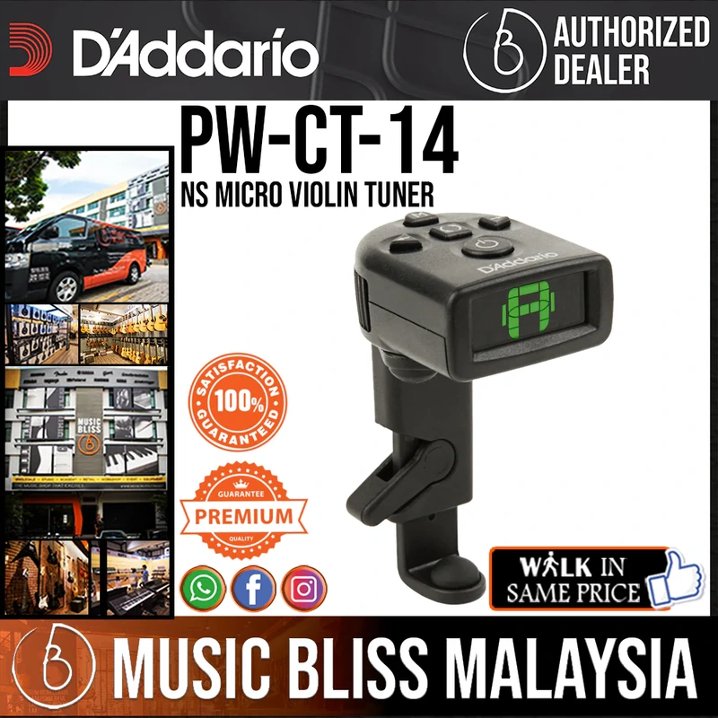D'Addario PW-CT-14 NS Micro Violin Tuner