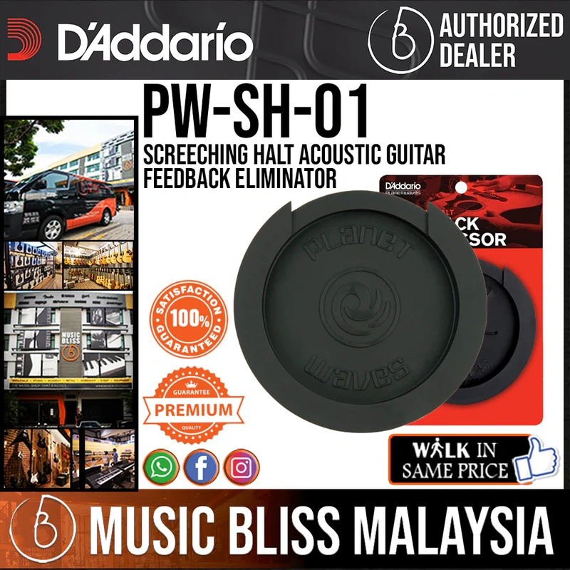 D'Addario PW-SH-01 Screeching Halt Acoustic Guitar Feedback Eliminator