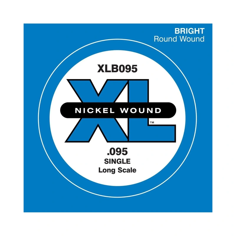 D'Addario XLB095 Nickel Wound 095 Long Scale Single Bass Guitar String