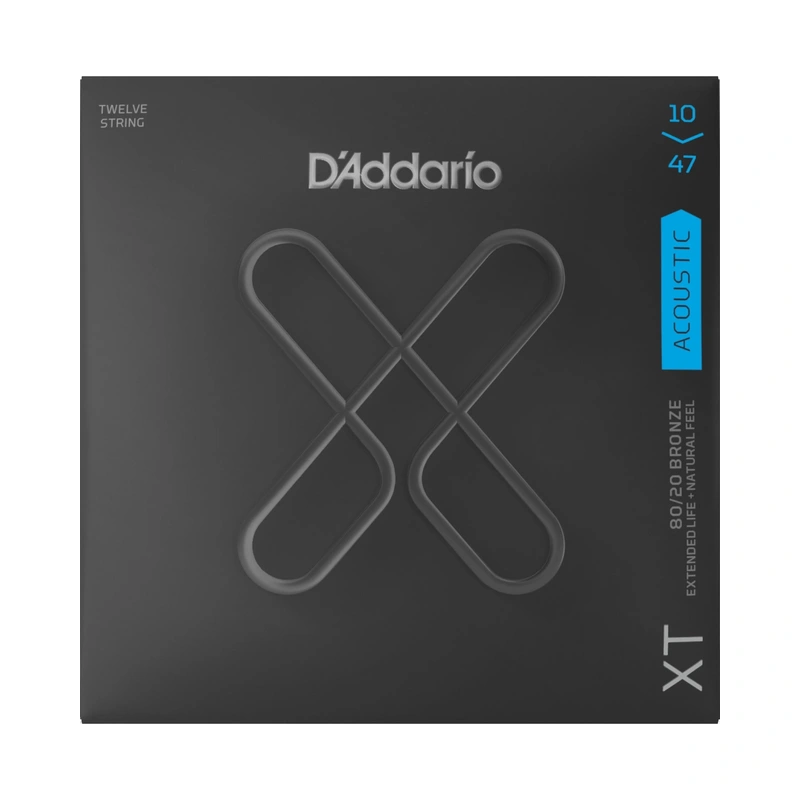 D'Addario XT 80/20 Bronze Light Gauge 12-String Acoustic Guitar Strings