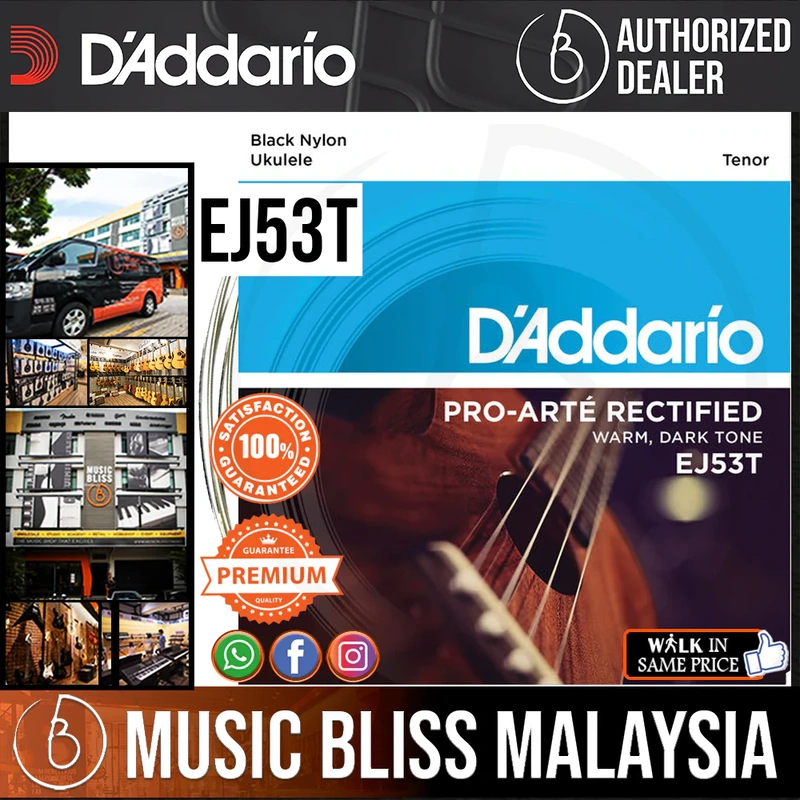 DAddario EJ53T Pro-Art Rectified Ukulele Classical Strings, Tenor