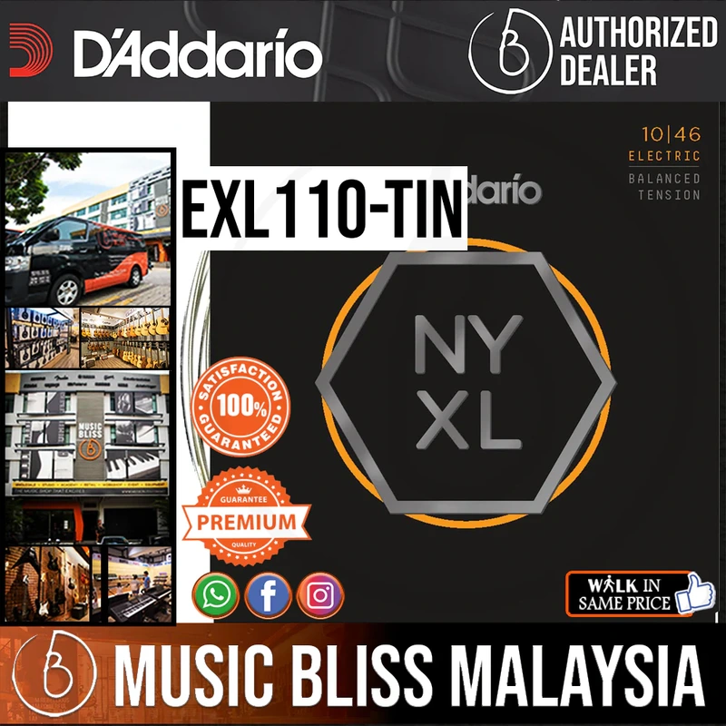 DAddario EXL110-TIN D'Addario EXL110-TIN XL Regular Light Guitar Strings 4-Pack Collector's Tin - .010-.046