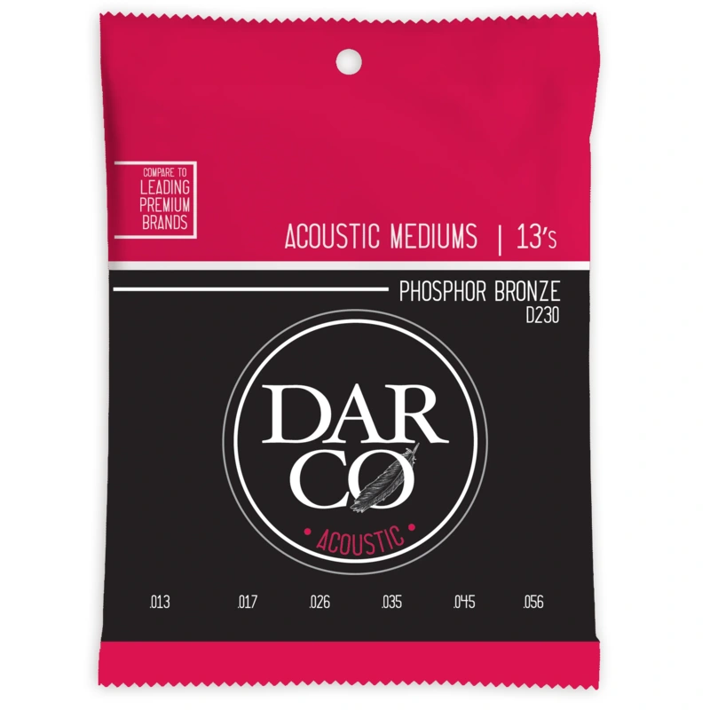 Darco D230 Phosphor Bronze Medium 6-String Acoustic Guitar Set