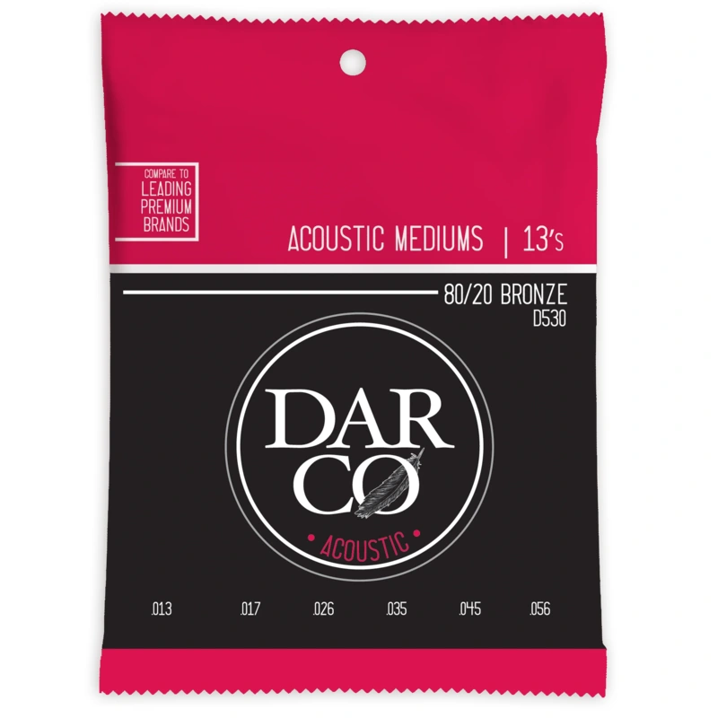 Darco D530 80/20 Bronze Medium 6-String Acoustic Guitar Set