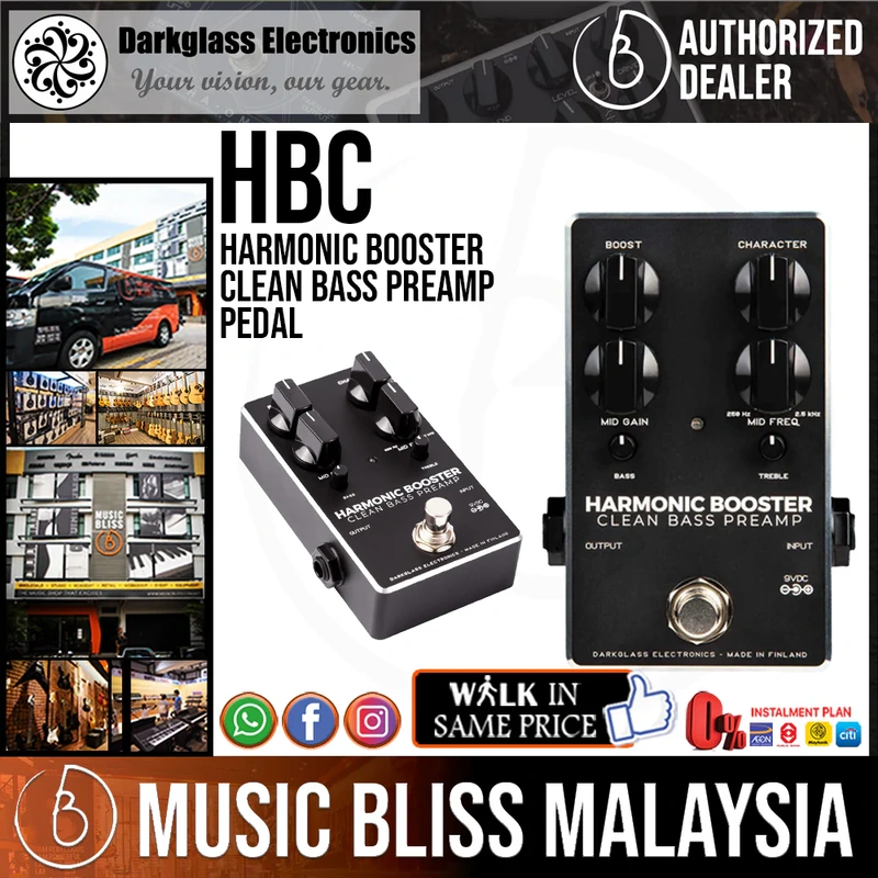 Darkglass Harmonic Booster Clean Bass Preamp Pedal
