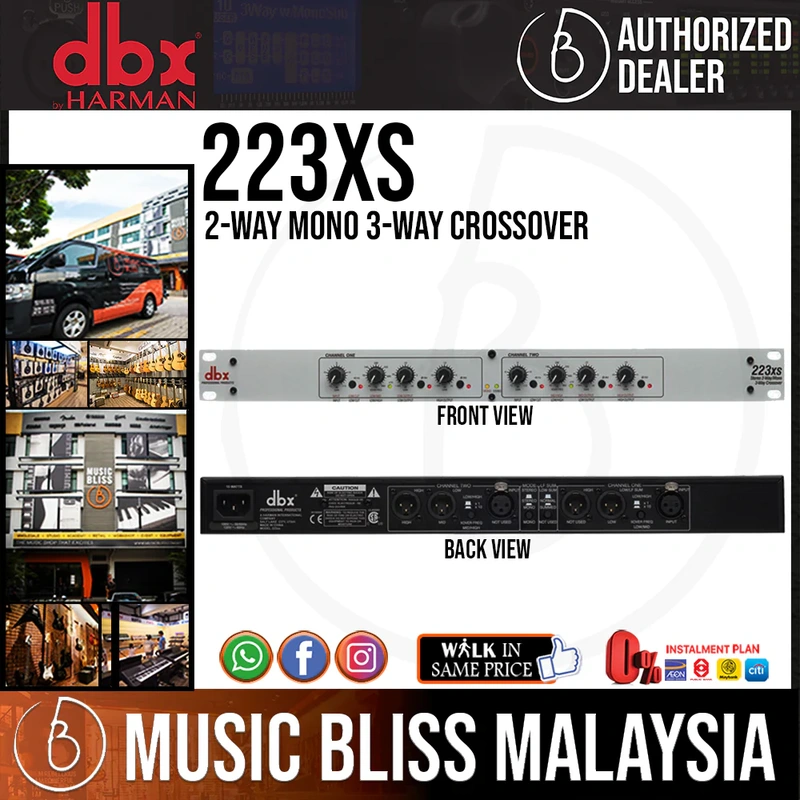 dbx 223xs 2-Way, Mono 3-Way Crossover