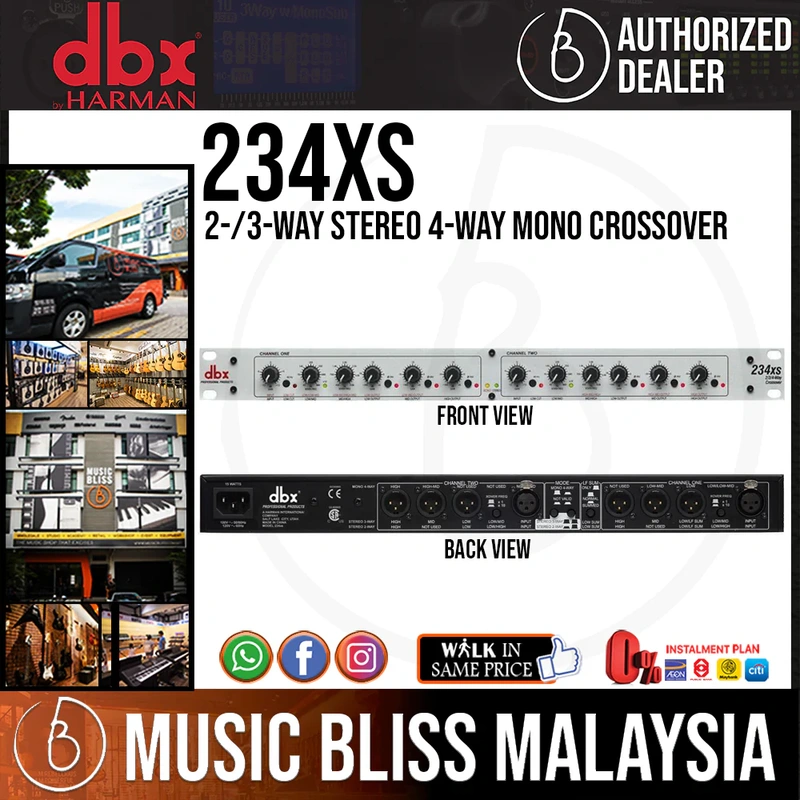 dbx 234xs 2-/3-way Stereo, 4-way Mono Crossover