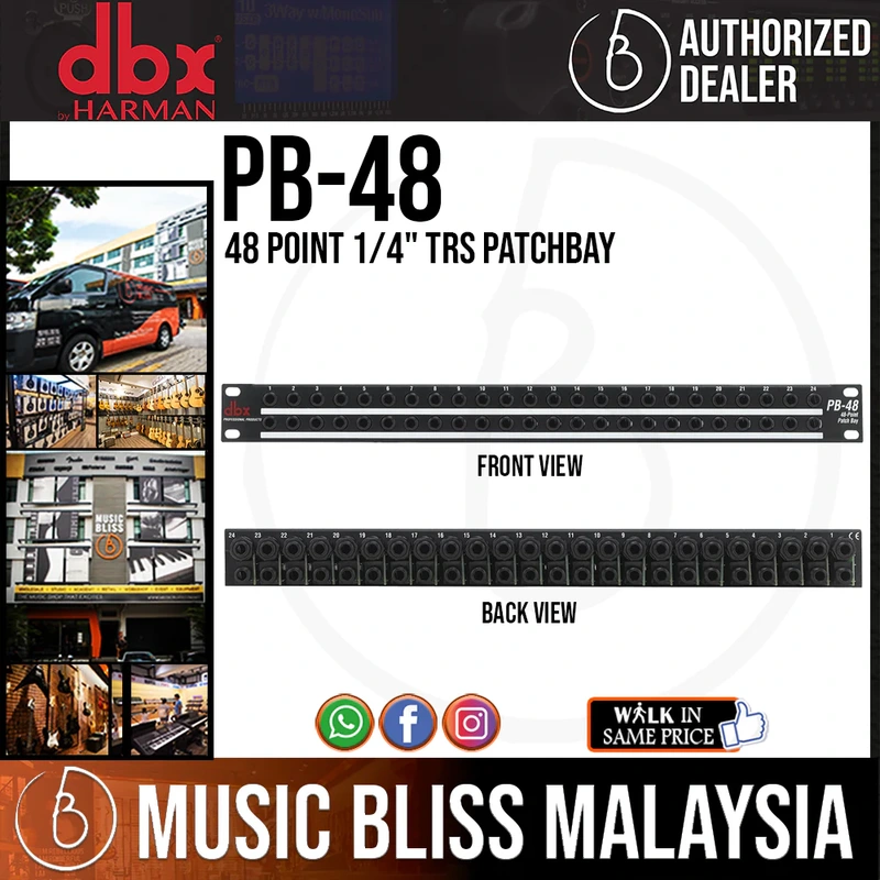 dbx PB-48 48-point 1/4 TRS Balanced Patchbay