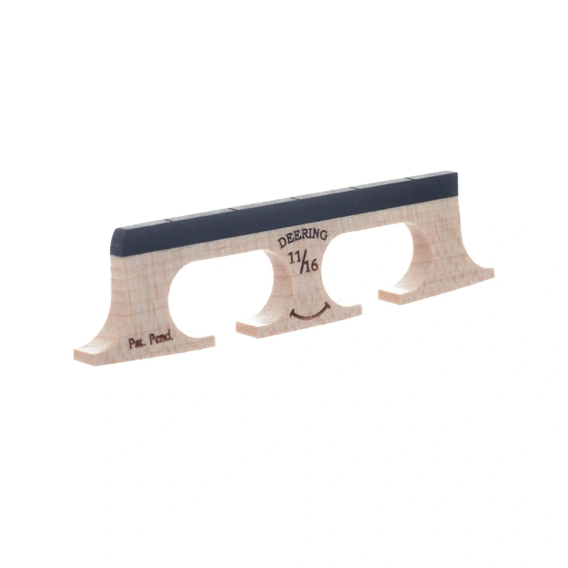Deering Crowe-Spaced 11/16" Smile Banjo Bridge, with Curved Feet