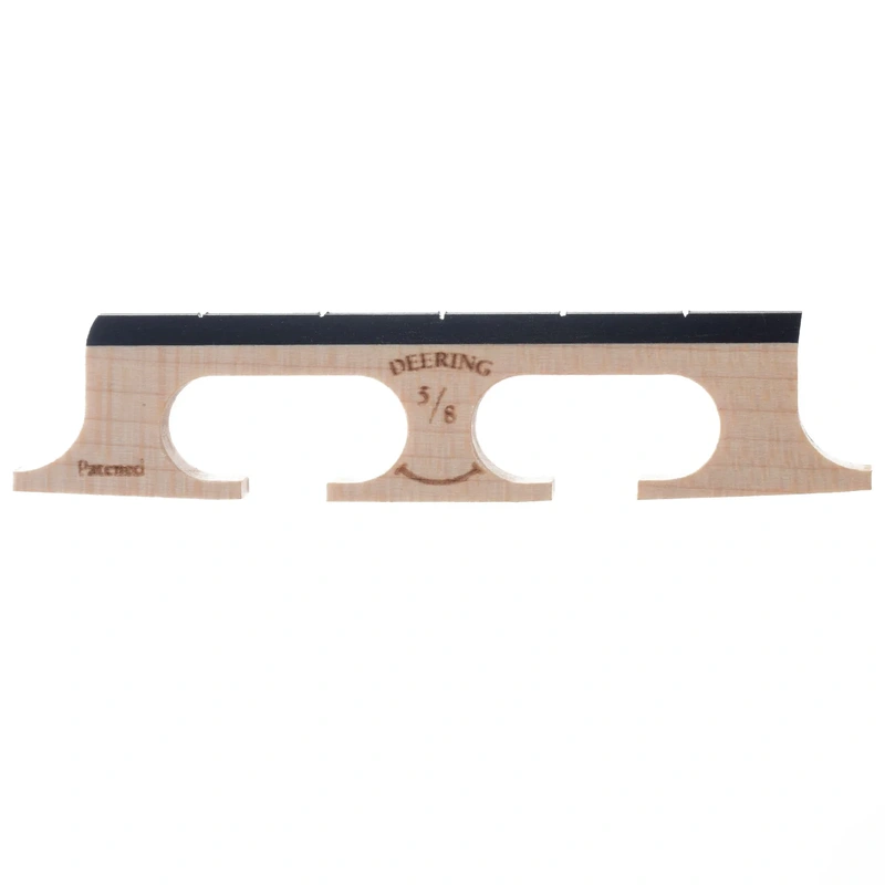 Deering Crowe-Spaced 5/8" Smile Banjo Bridge, with Curved Feet