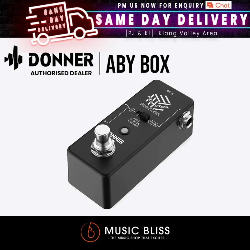 Donner ABY Box Line Selector AB Switch Mini Guitar Effect Pedal True Bypass