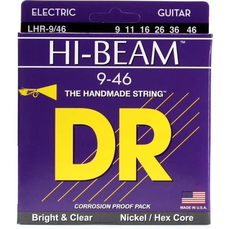 DR Strings LHR-9 Hi-Beam Nickel Plated Electric Strings - 9-46 Light Heavy