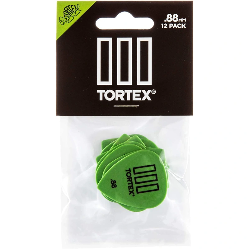 Dunlop 462P88-U 0.88 MM Tortex T3 Sharp Tip Guitar Picks - 12 Pack