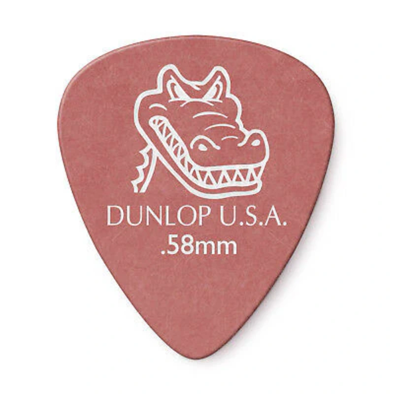 DUNLOP GATOR GRIP .58mm GUITAR PICKS - RED