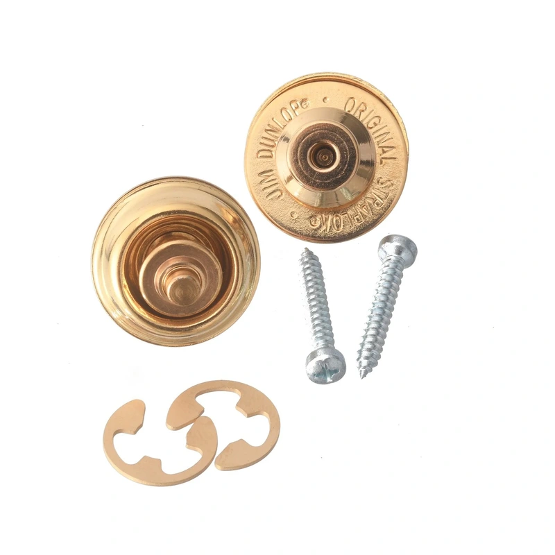 Dunlop Straplok System, Dual Design, Gold