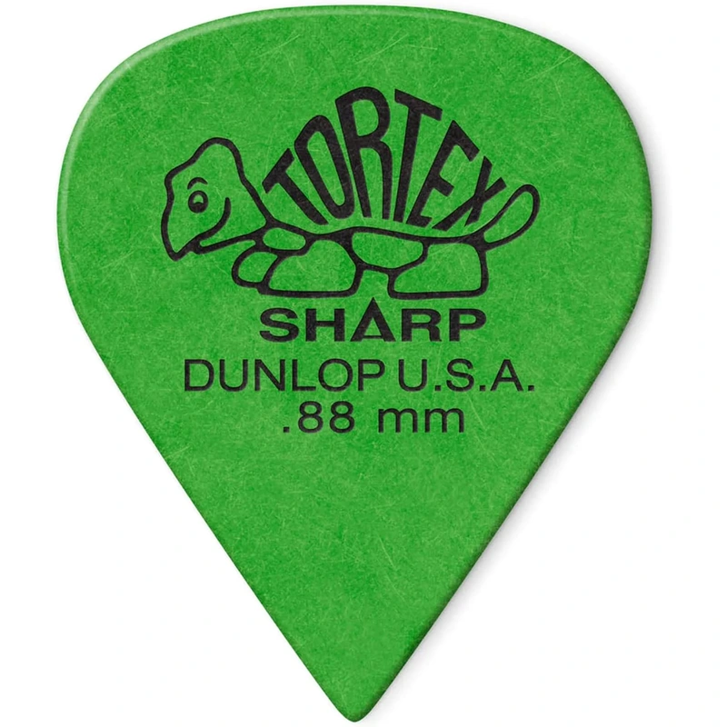 Dunlop Tortex Sharp Guitar Picks .88mm - Green