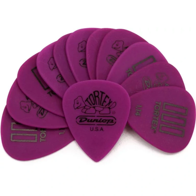 Dunlop Tortex T3 Guitar Picks, 1.14mm Guage - Purple 12 Pack
