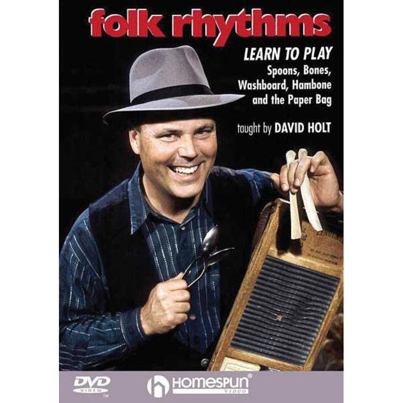 DVD - Folk Rhythms: Learn to Play Spoons, Bones, Washboard, Hambone and the Paper Bag